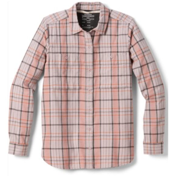 REI COOP Wallace Lake Flannel Shirt in Light Pink Plaid Gorpcore Outdoor Fall XS - Picture 1 of 14